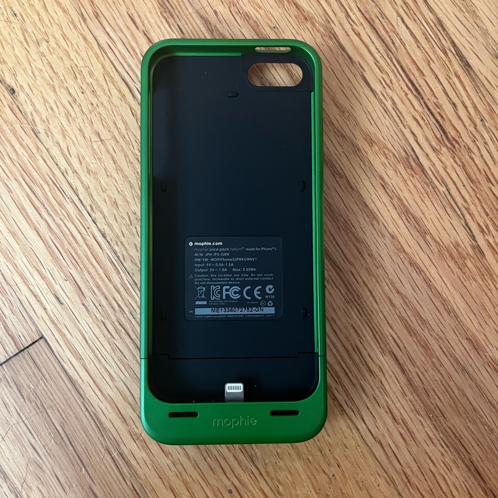 Mophie iPhone 5s Charging Case - Green